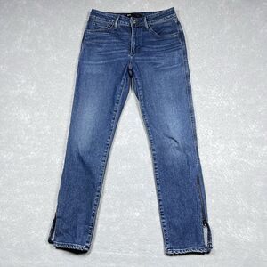 3x1 NYC Jeans Womens Size 27 Blue Kink Ankle Zip High Rise Ground Split Zipper